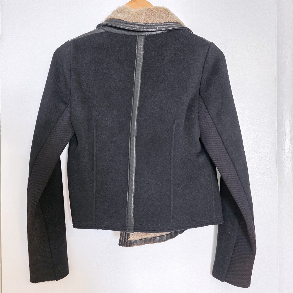 Vince Wool Shearling Jacket Small - image 2
